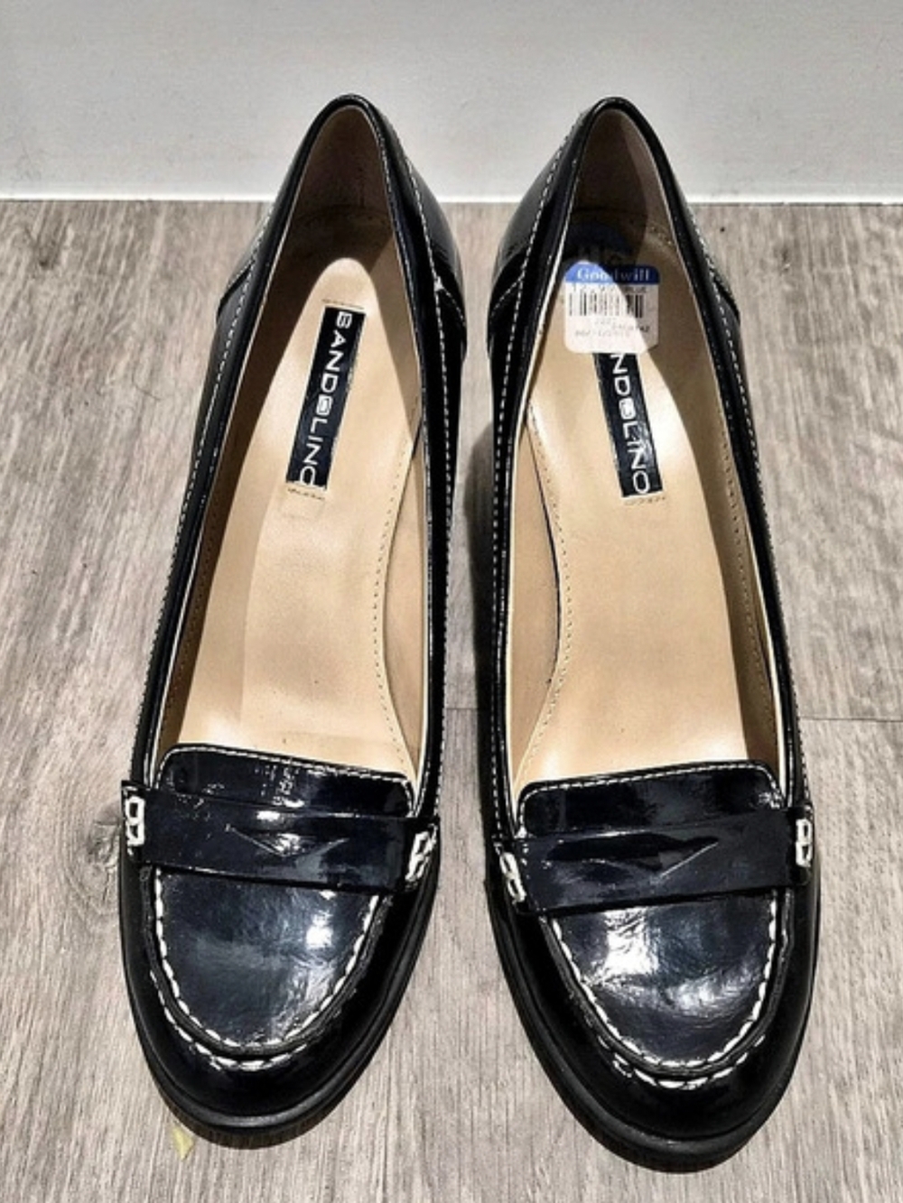 Bandolino Lindio Loafer Blue Patent Heels